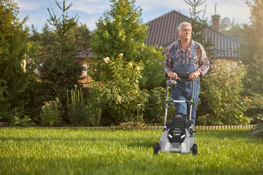 lithium ion battery powered lawn mowers