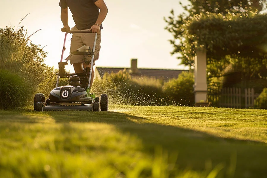 lithium ion battery powered lawn mowers