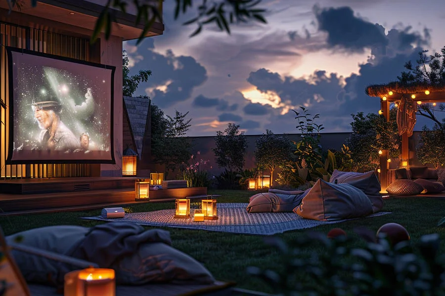 home cinema with projector